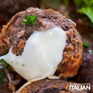 Mozzarella Stuffed Meatballs