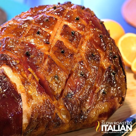 orange glazed ham