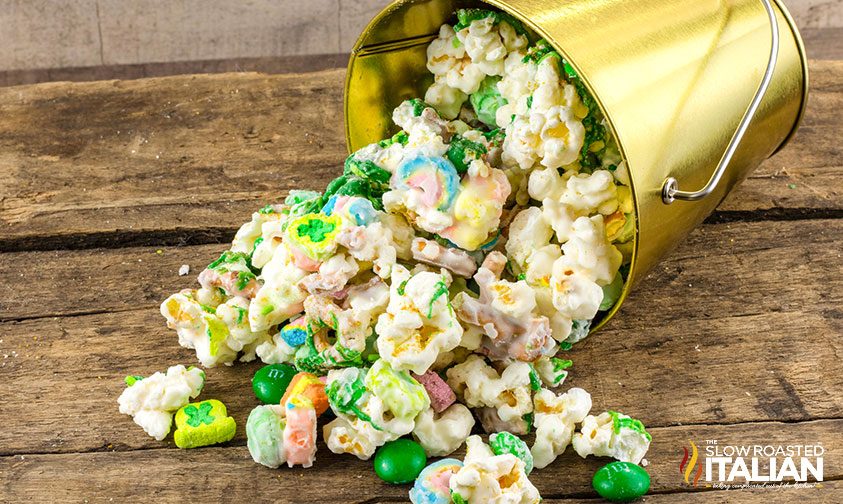 leprechaun bait spilling out of bucket