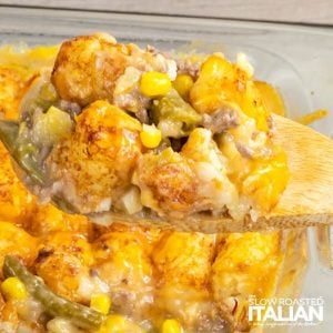 spoonful of the tater tot casserole