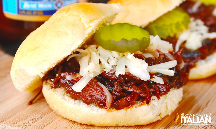 Zesty Italian Barbecue Pulled Chicken Sliders