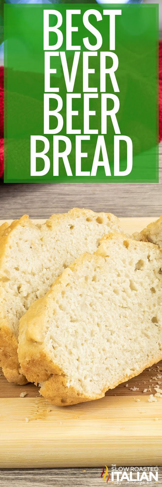 titled pinterest collage for beer bread recipe