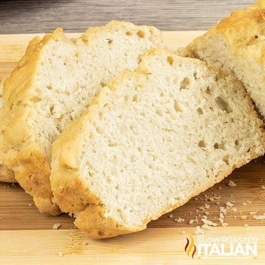 slices of homemade beer bread