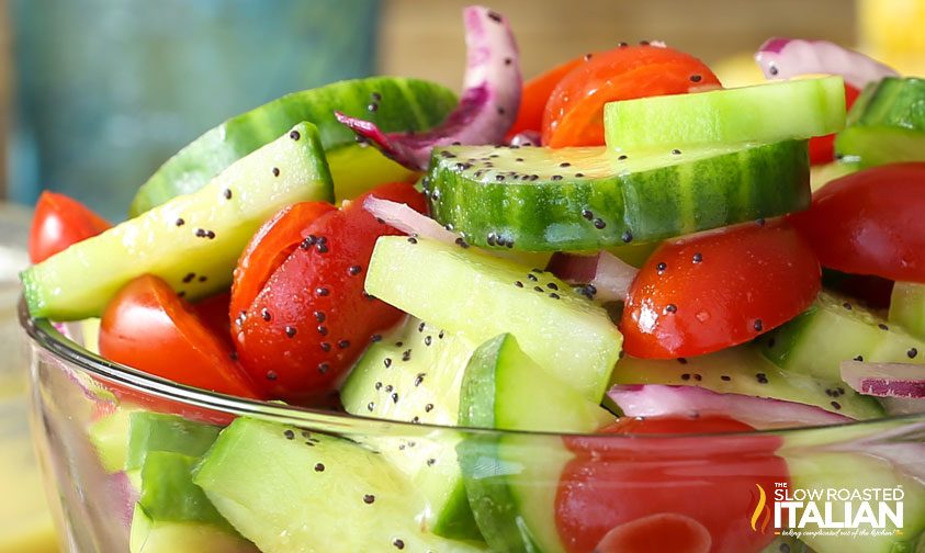 cucumber tomato salad for Easter dinner