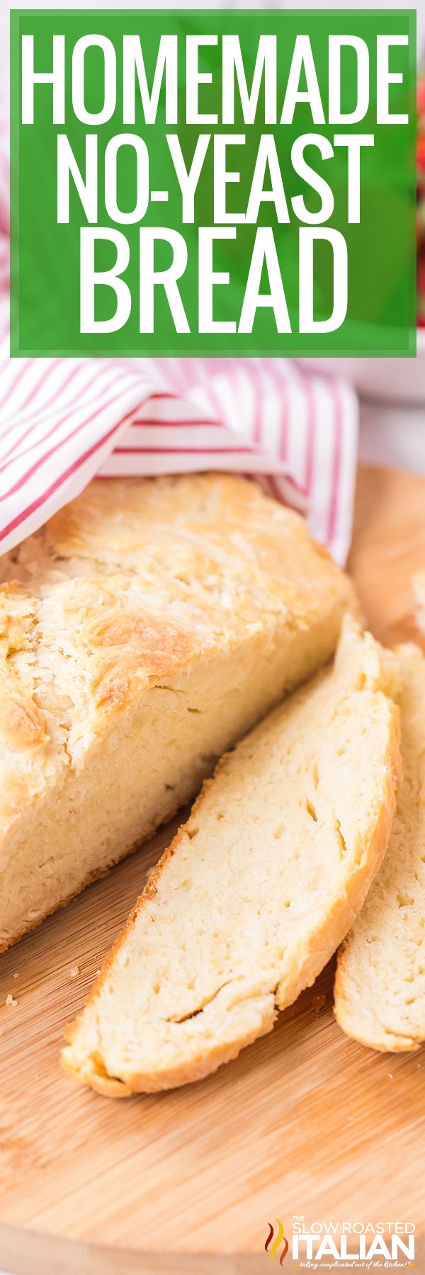 homemade no-yeast bread -pin