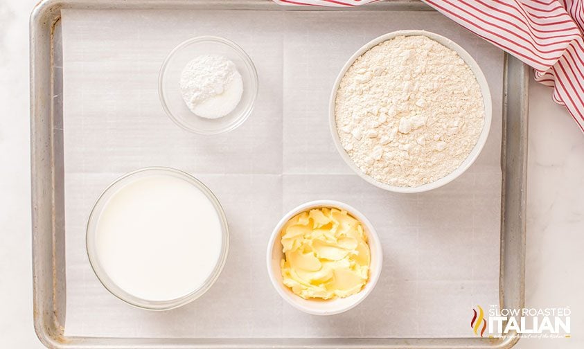 ingredients for no-yeast bread