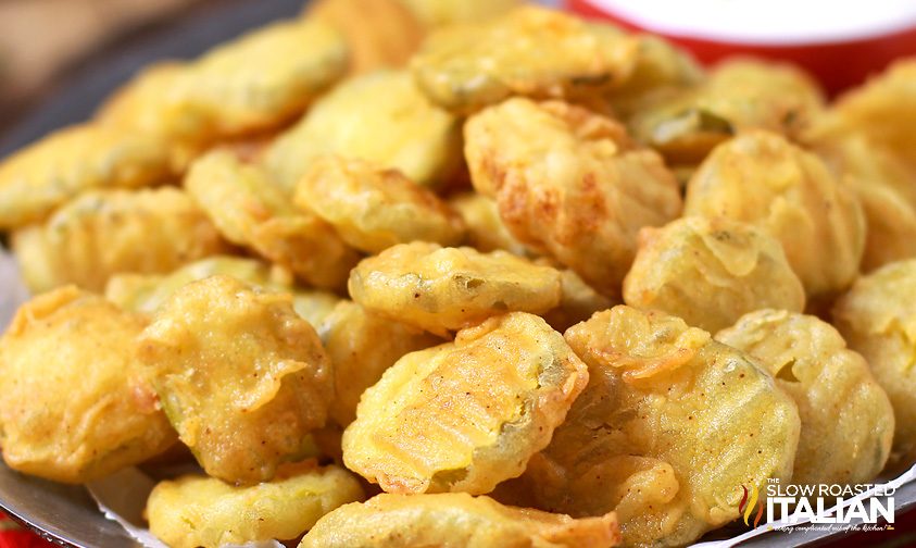 hooters fried pickles on plate