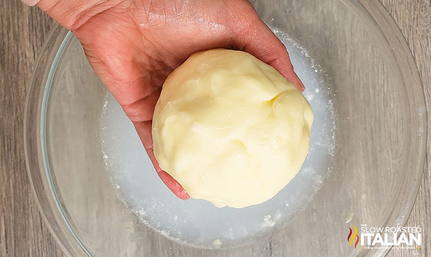 ball of homemade butter