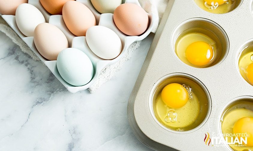 eggs in pan