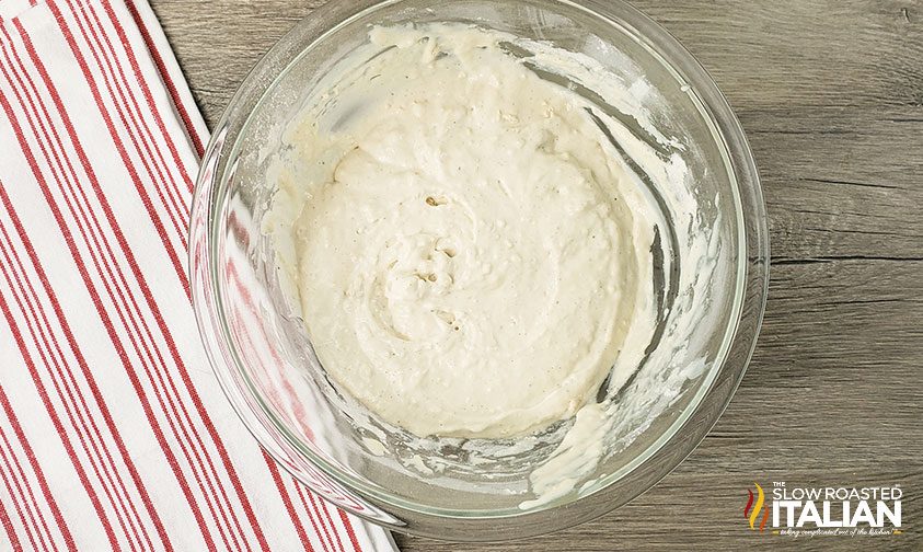 melted ice cream mixed with flour