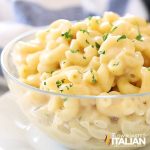 pressure cooker mac and cheese in bowl