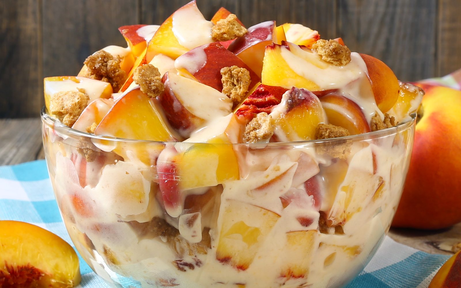 Peach Cobbler Cheesecake Salad