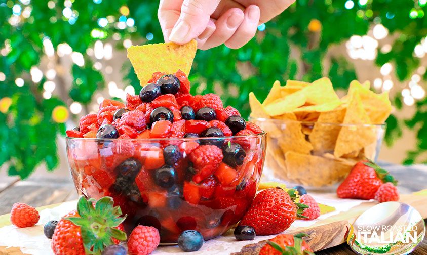 bowl of berry salad for Easter dinner