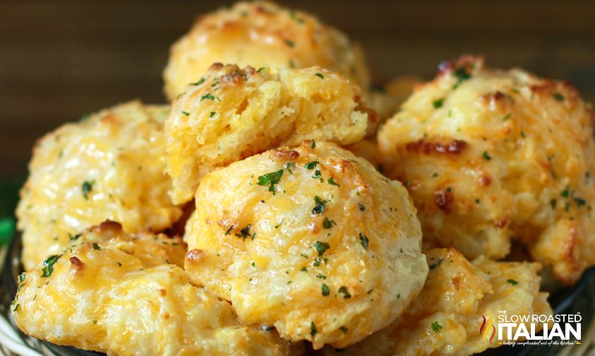 stacked cheddar bay biscuits