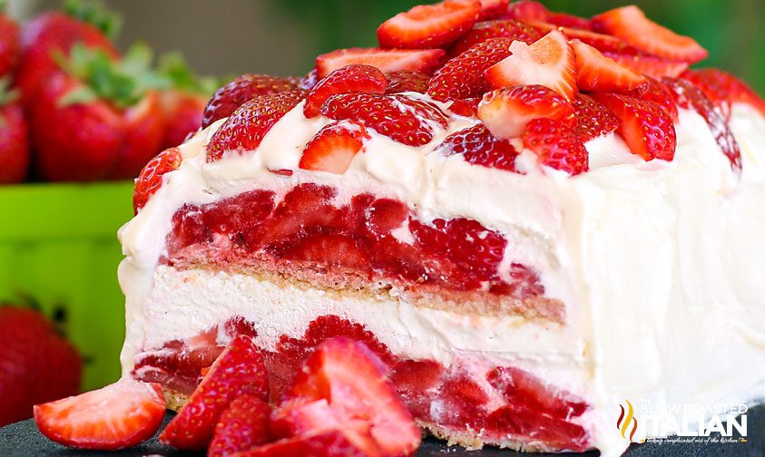 Strawberry Shortcake No-Bake Ice Box Cake