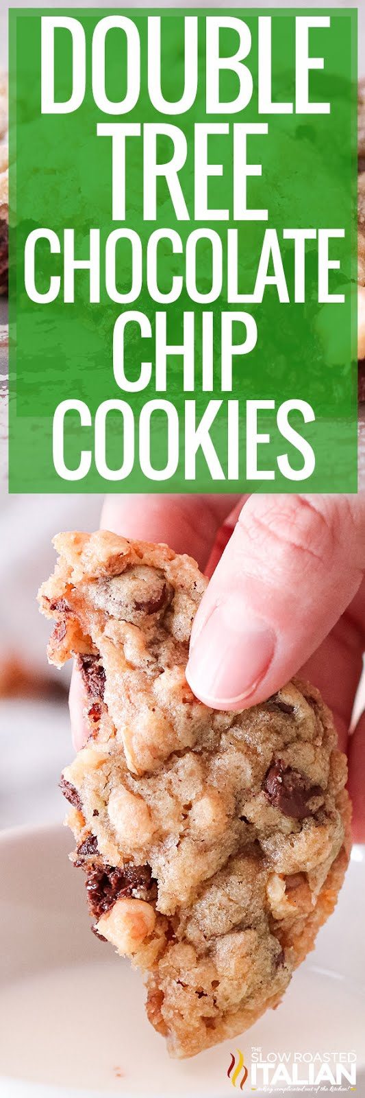 titled pinterest collage for Doubletree cookies recipe