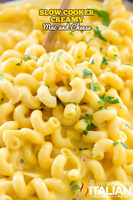 Slow Cooker Creamy Mac and Cheese + Video