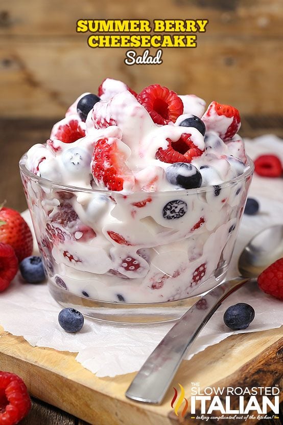 Summer Berry Cheesecake Salad (With Video)