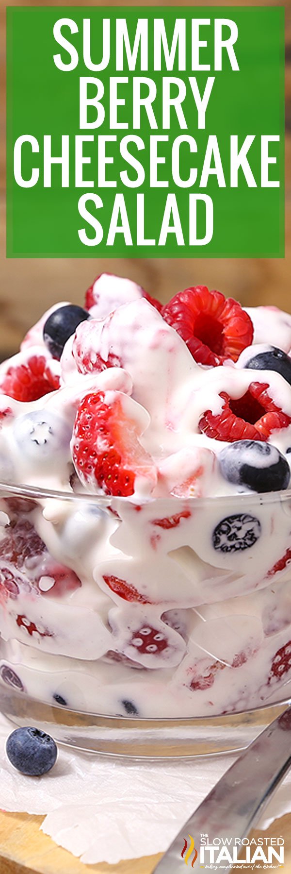 titled image (and shown): summer berry cheesecake salad