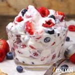 Clear Bowl of Summer Berry Cheesecake Salad