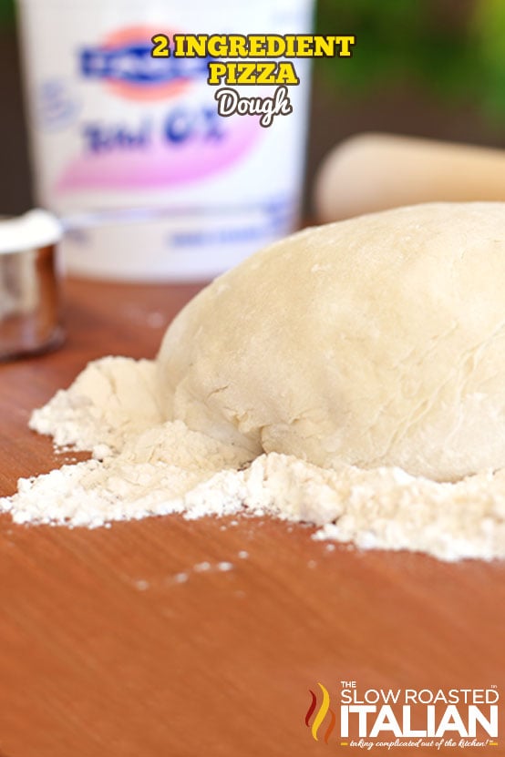 titled image (and shown): 2 ingredient pizza dough