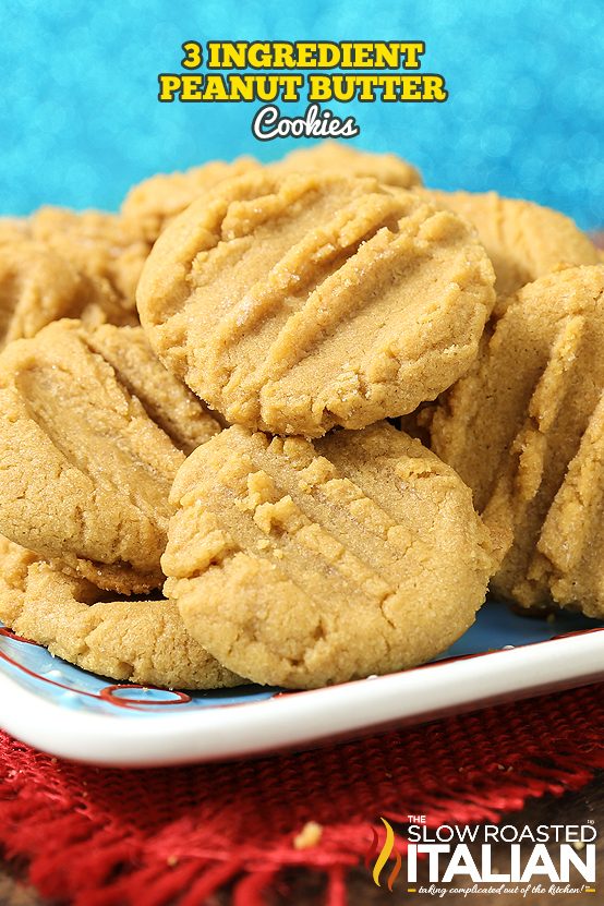 3 Ingredient Peanut Butter Cookies + Video
