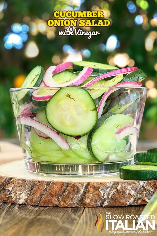 Cucumber Onion Salad with Vinegar + Video