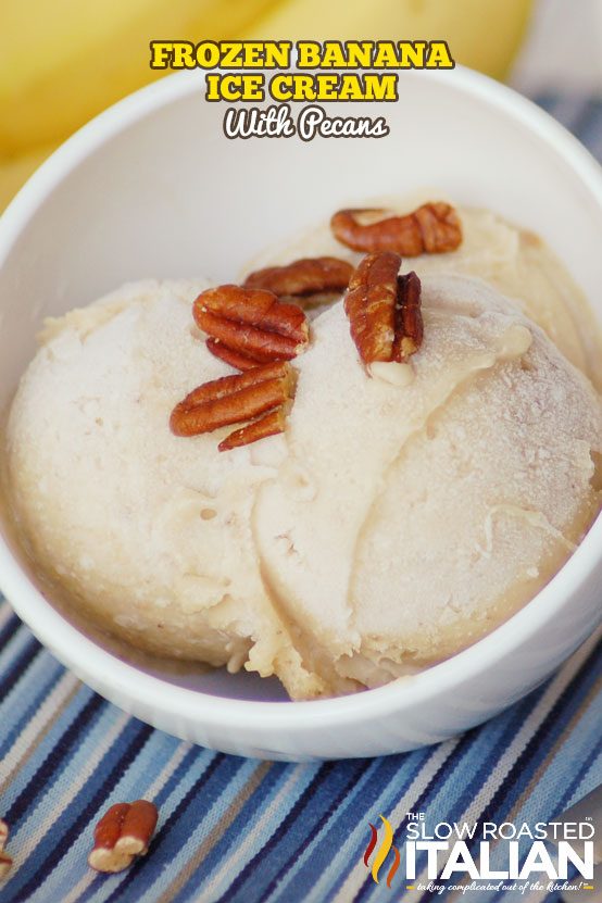 Frozen Banana Ice Cream with Pecans