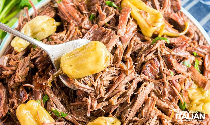 mississippi pot roast, close up