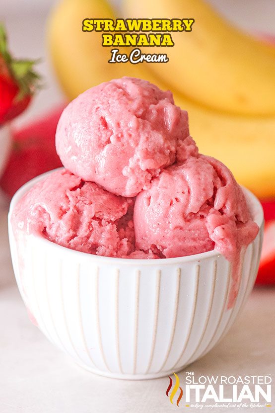 Strawberry Banana Ice Cream Recipe + Video