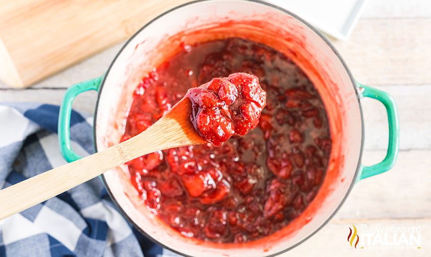 Strawberry Jam: A big scoop of jam