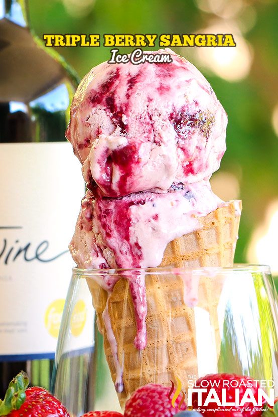titled: Triple Berry Sangria Ice Cream