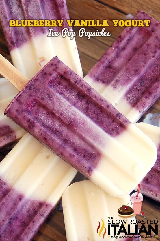 Blueberry Greek Yogurt Popsicles