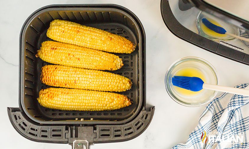 corn in the air fryer cooked