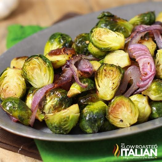 crispy brussel sprouts with garlic