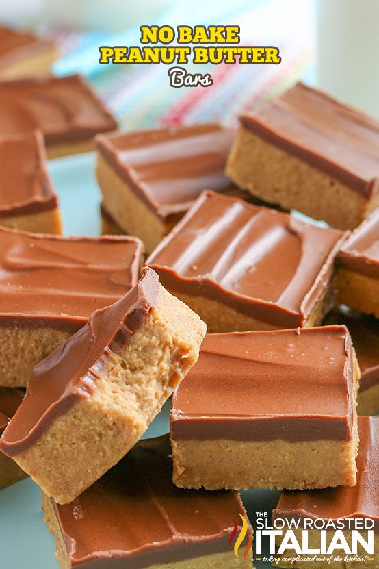 No Bake Peanut Butter Bars + Video