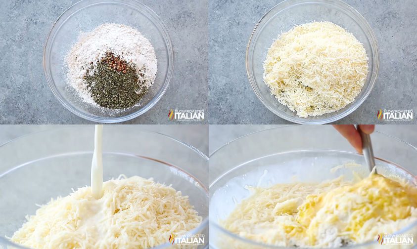 pizza puffs step-by-step seasoning cheese