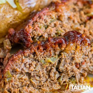 smoked meatloaf closeup