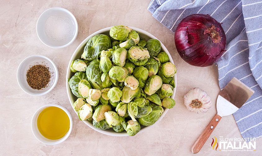 roasted brussel sprouts with garlic ingredients