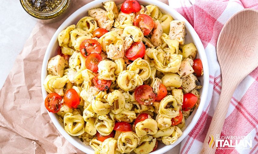 Tortellini Recipe in a serving bowl