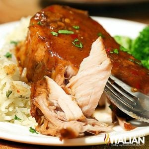 Crock Pot Pork Chops On Plate