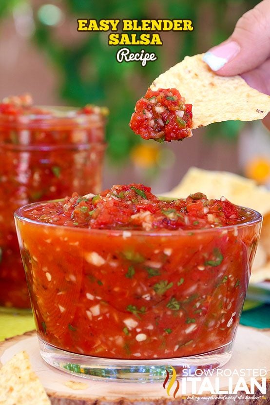titled collage for blender salsa
