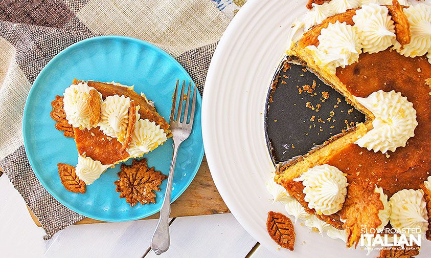 sliced sweet potato cheesecake