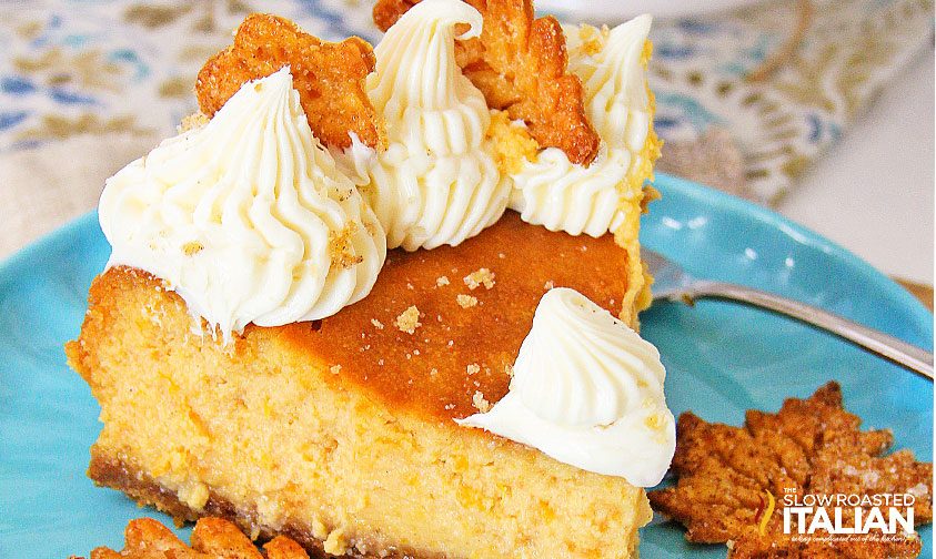 slice of sweet potato cheesecake