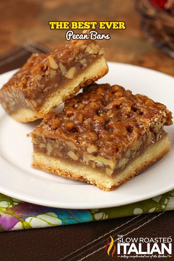 titled (shown on plate) Pecan Pie Bars