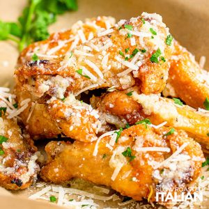air fried garlic parmesan wings