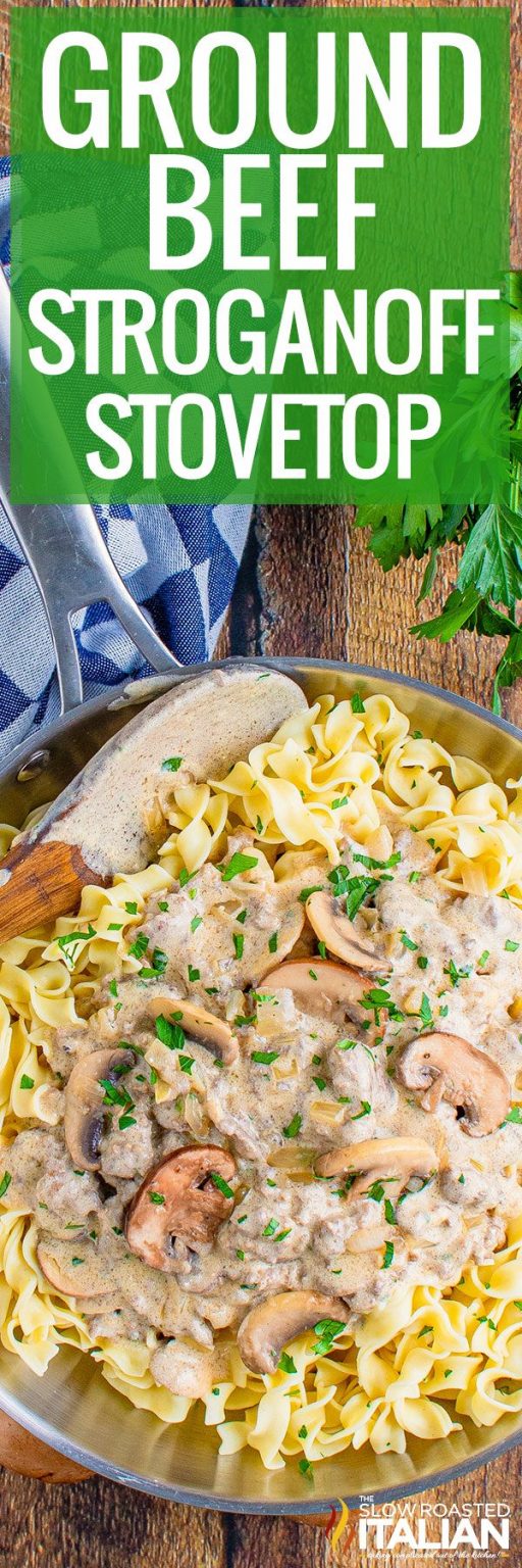 Ground Beef Stroganoff (Stovetop) + Video TSRI
