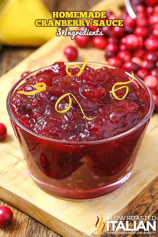 Homemade Cranberry Sauce (3 Ingredients!) + Video