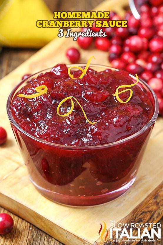 3 Ingredient Fresh Cranberry Sauce Recipe + Video