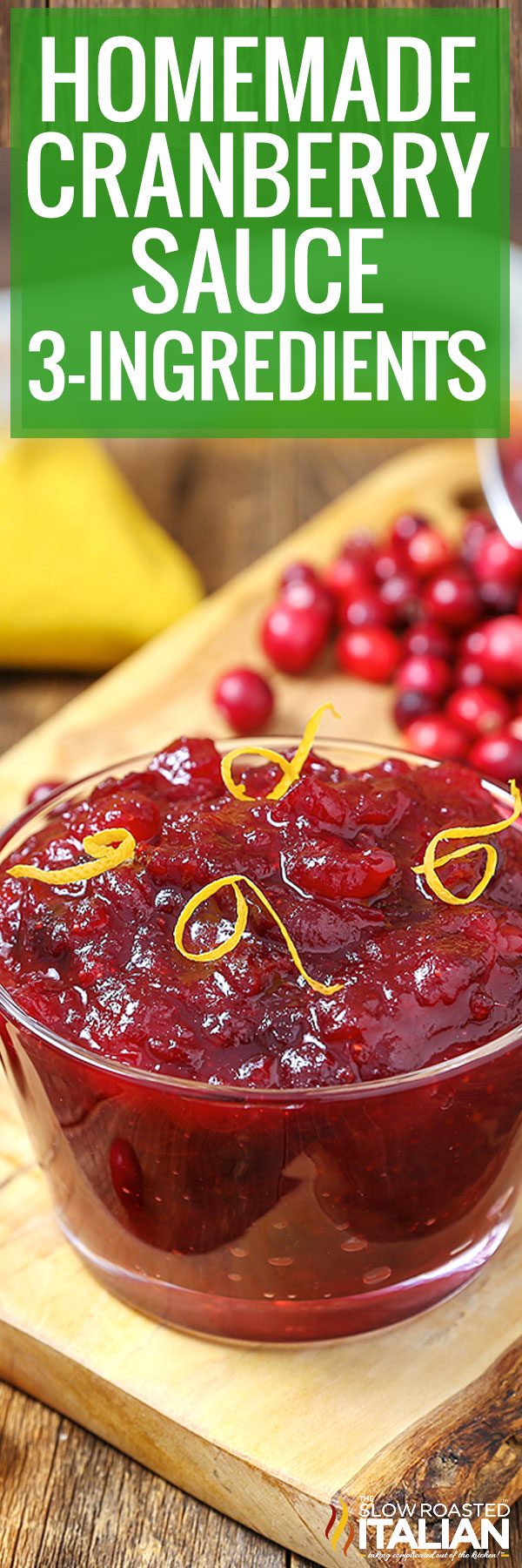 titled image (and shown): homemade cranberry sauce 